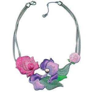 Swarovski Alice in Wonderland Flower Garden Collection Necklace